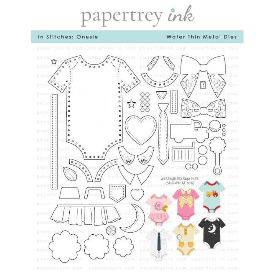 Papertrey Ink In Stitches Onesie Dies pti-0952