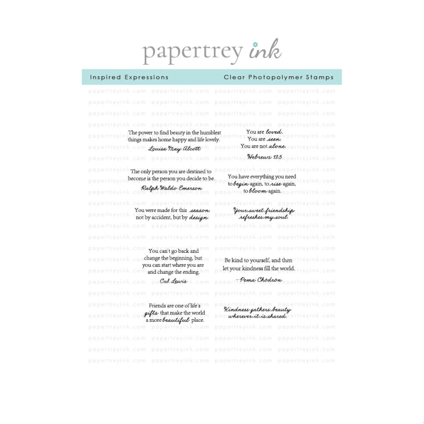Papertrey Ink Inspired Expressions Clear Stamps 1710