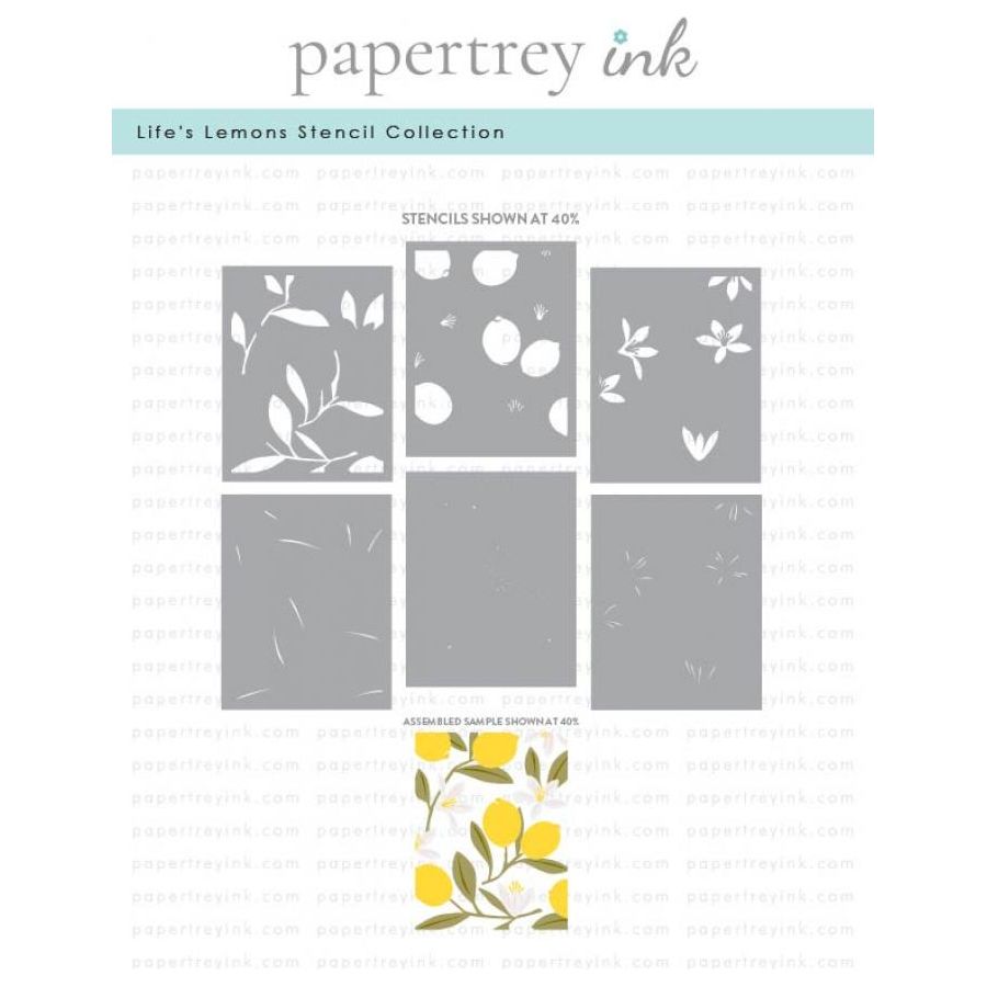 Papertrey Ink Life's Lemons Stencils -0086