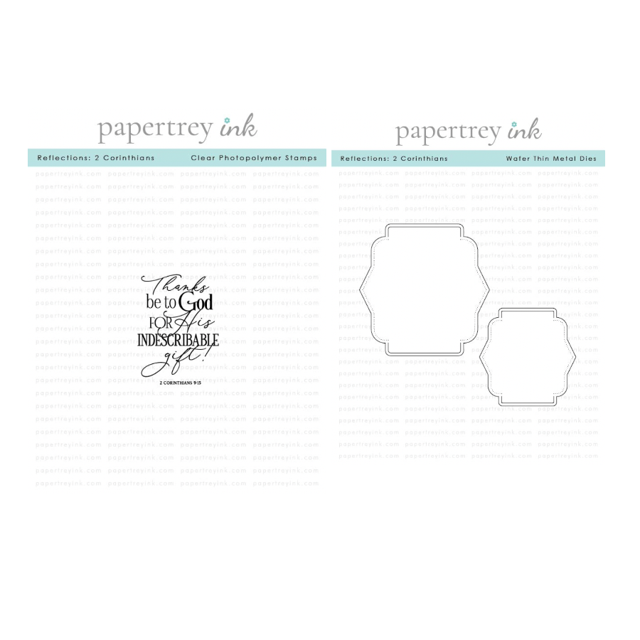 Papertrey Ink Reflections 2 Corinthians Clear Stamp and Die Set