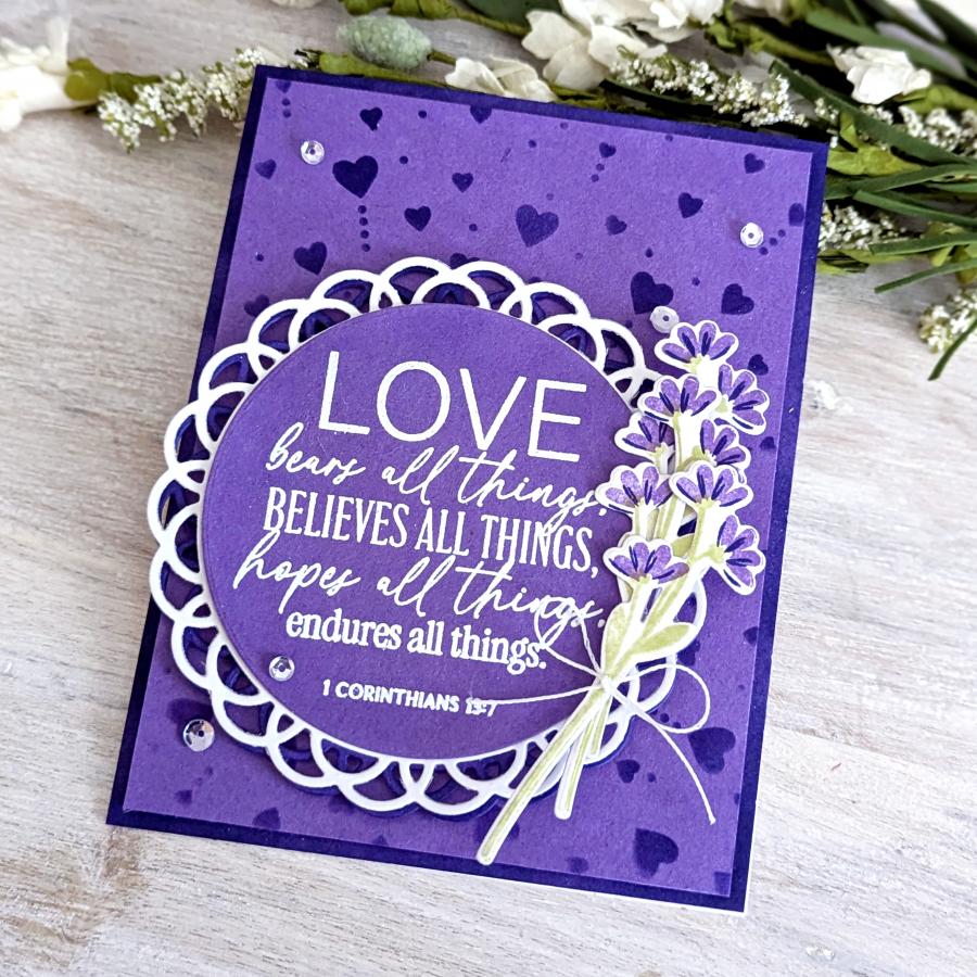 Papertrey Ink Reflections December Dies pti-0893 purple