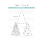 Papertrey Ink Serene Evergreens Dies pti-1023