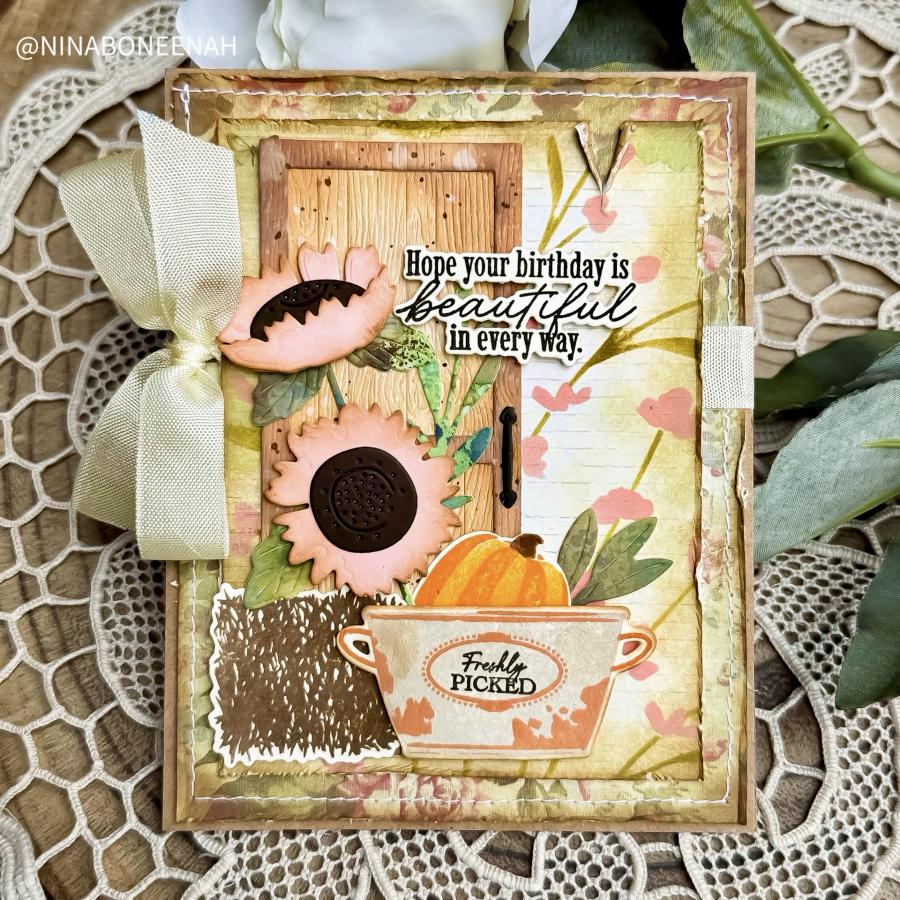 Papertrey Ink Spooky Delights Dies pti-0982 flowers