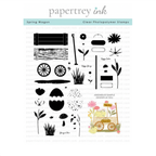 Papertrey Ink Spring Wagon Clear Stamp and Die Set image 1