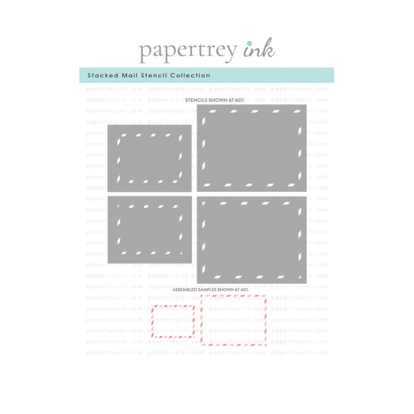 Papertrey Ink Stacked Mail Stencils -0107