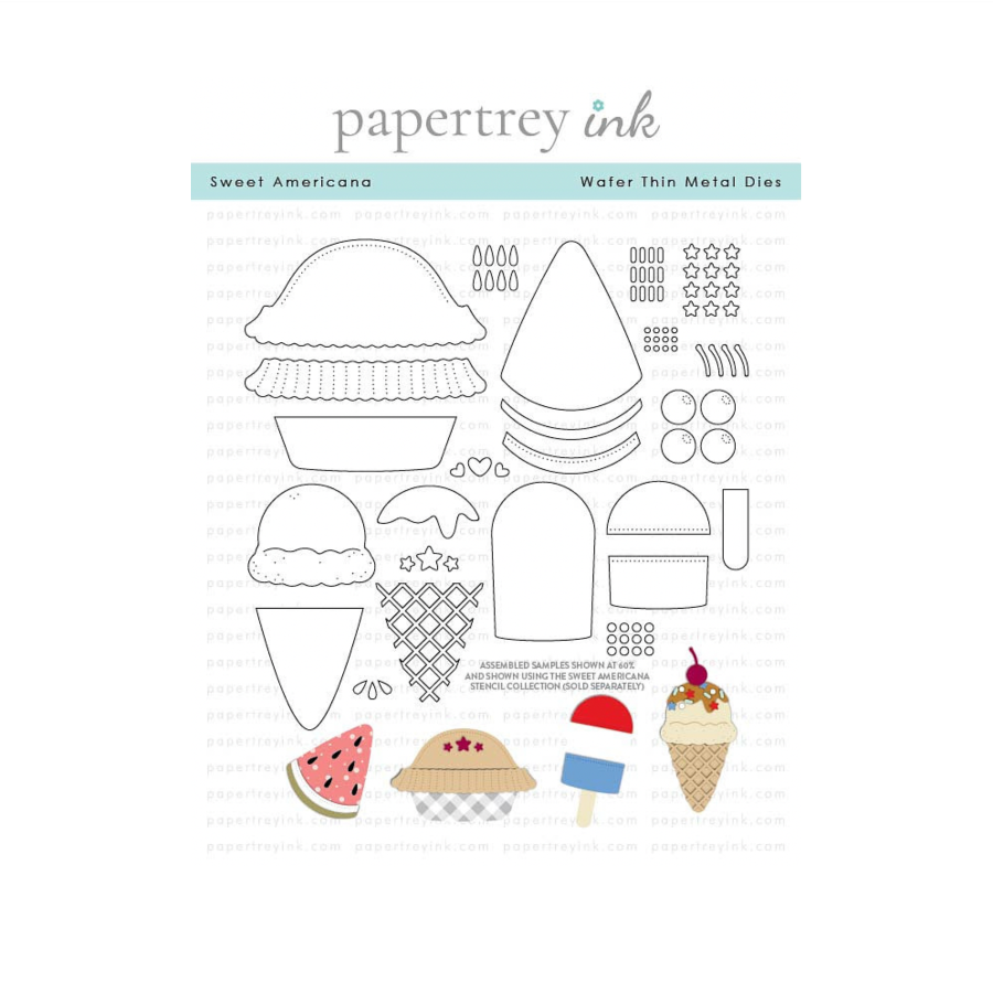 Papertrey Ink Sweet Americana Dies pti-1098