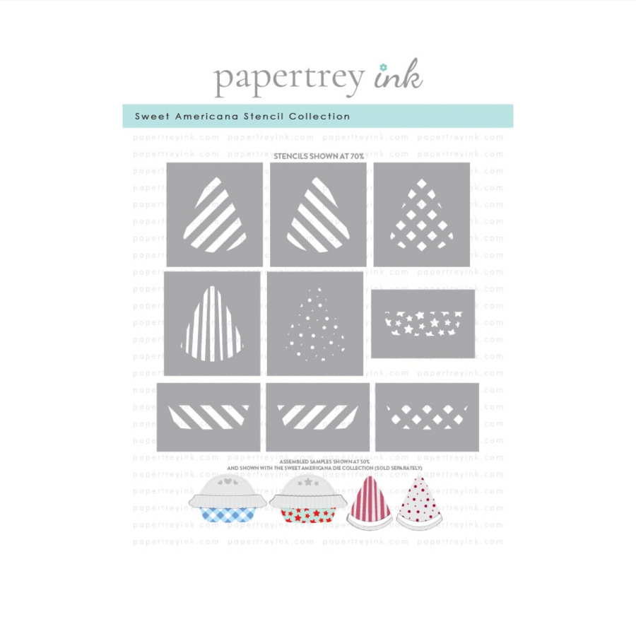 Papertrey Ink Sweet Americana Stencils -0106