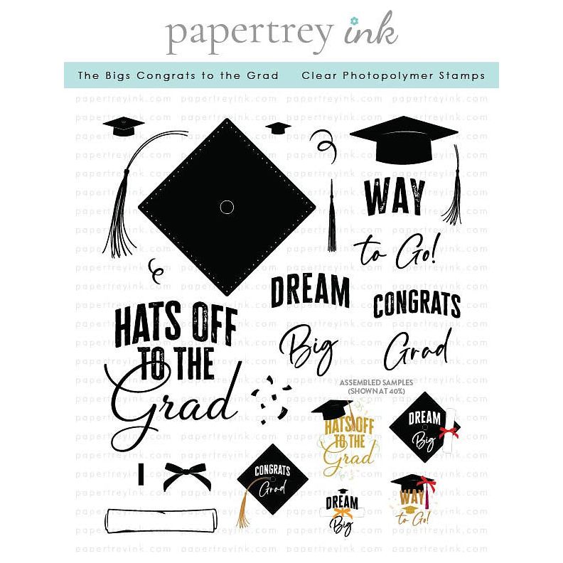 Papertrey Ink The Bigs Congrats To The Grad Clear Stamps 1634