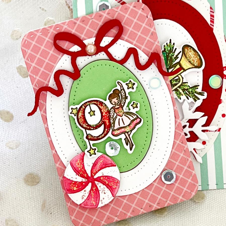 Papertrey Ink The Twelve Days of Christmas Clear Stamp and Die Set red bow