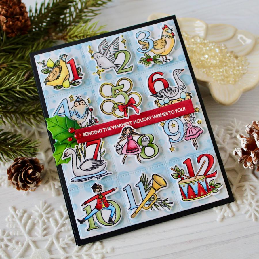 Papertrey Ink The Twelve Days of Christmas Clear Stamps 1665 greenery