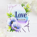 Papertrey Ink This Is Big Sentiments Love Clear Stamps 1636 purple