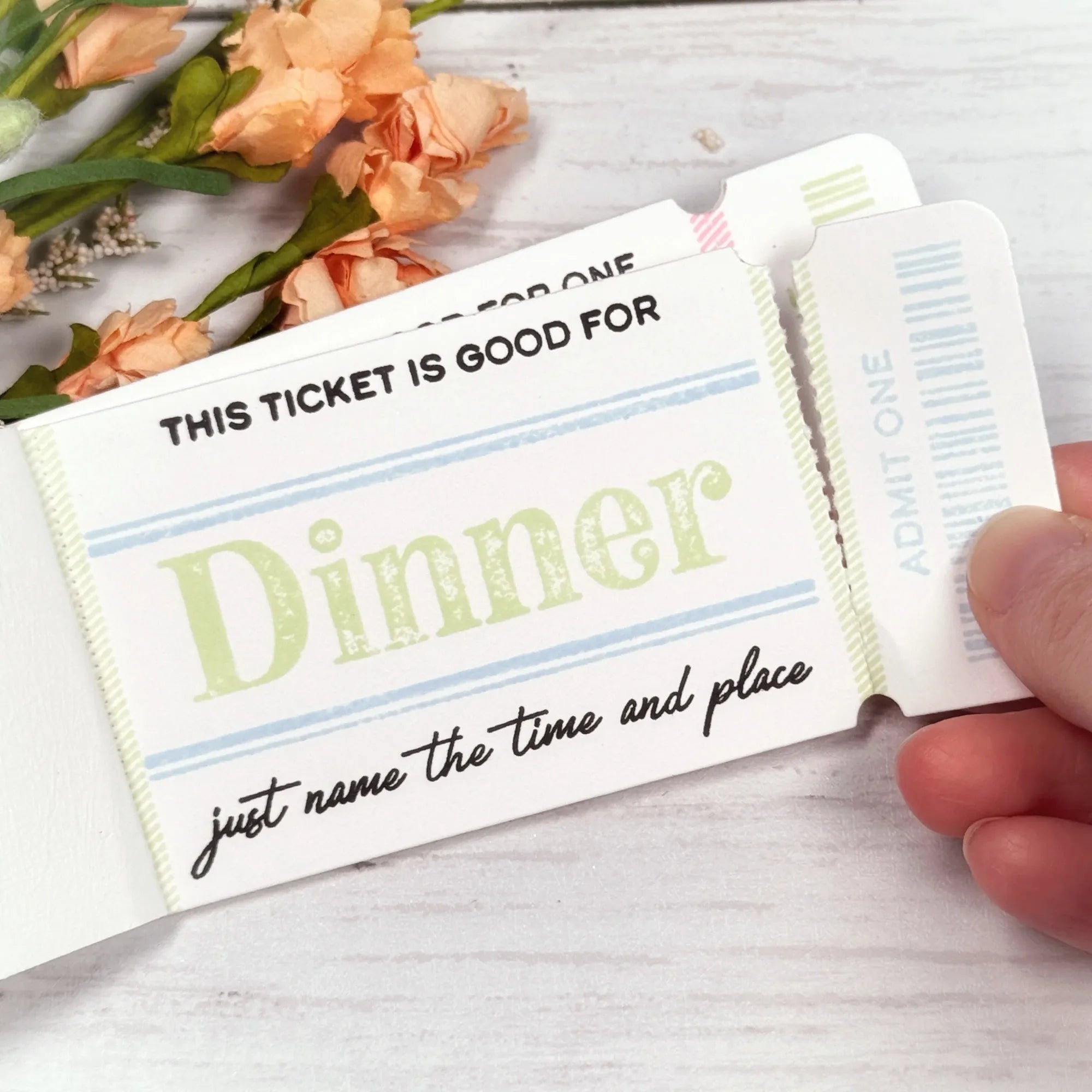 Papertrey Ink VIP Ticket Collection Dining Clear Stamps 1713 dinner coupon book