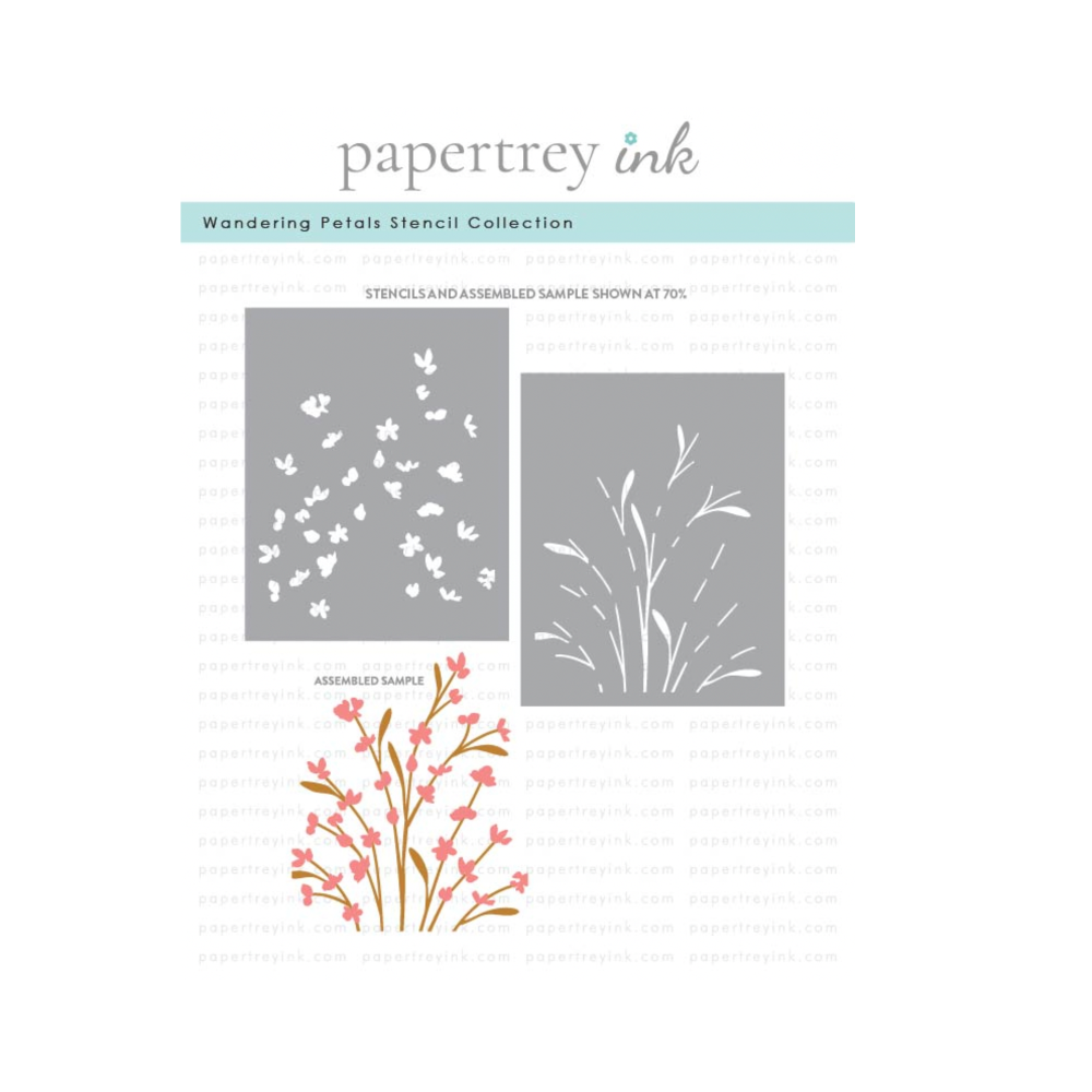 Papertrey Ink Wandering Petals Stencils - 0094