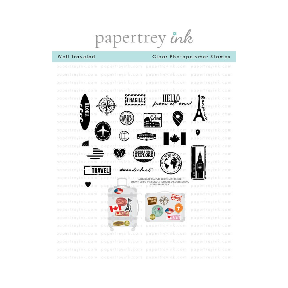 Papertrey Ink Well Traveled Clear Stamps 1648