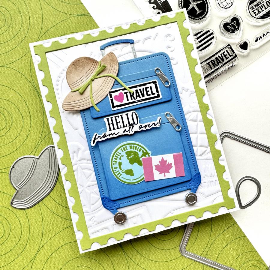 Papertrey Ink Well Traveled Dies pti-0958 hello