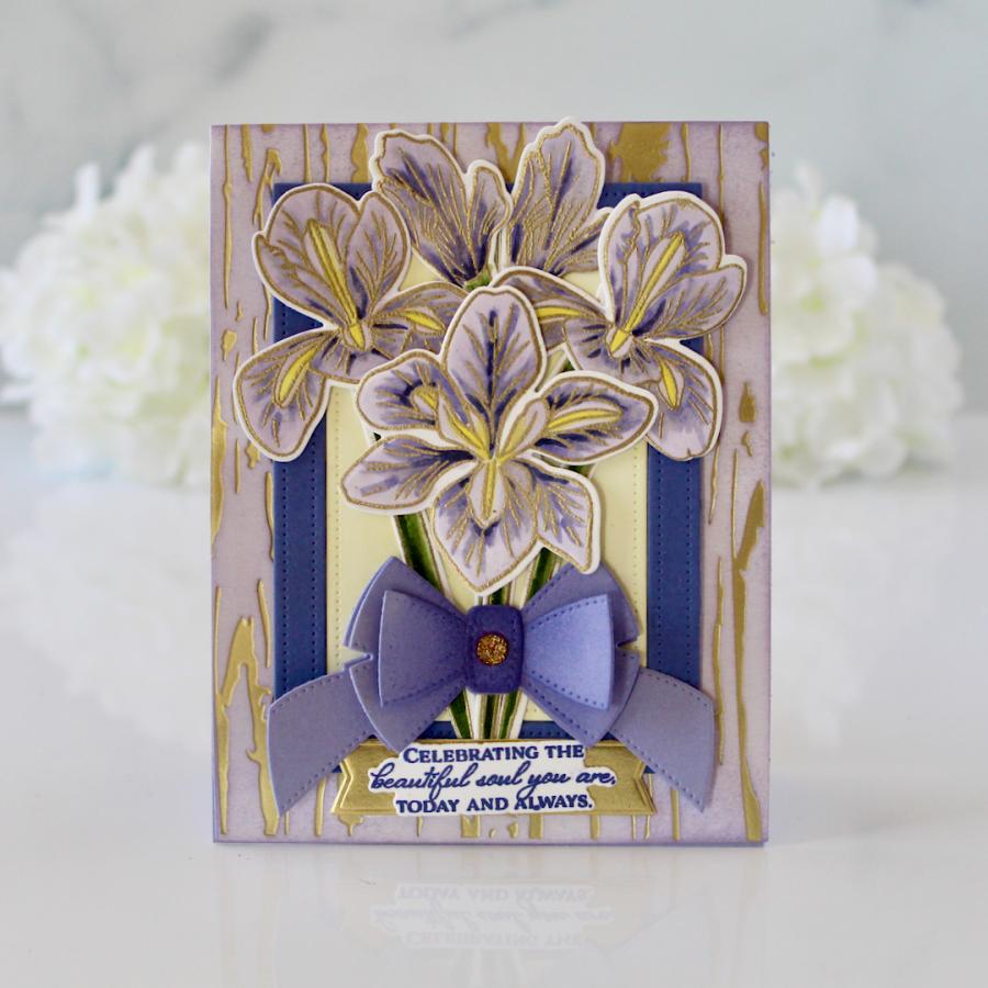 Papertrey Ink Winter Iris Dies pti-1017 celebrate