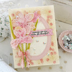 Papertrey Ink Winter Iris Dies pti-1017 pink