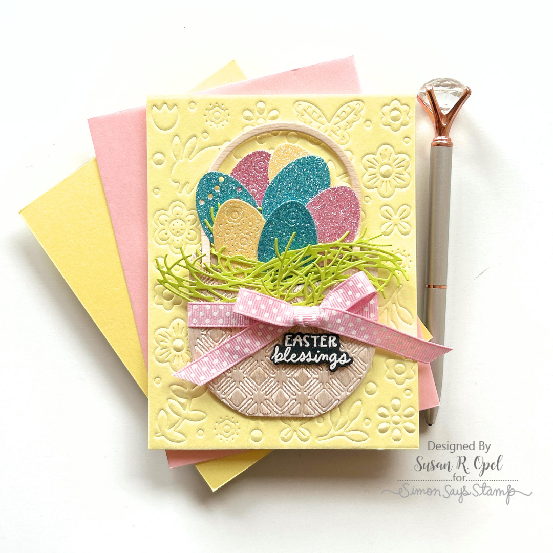 Simon Says Stamp Glitter Cardstock Pastels 6x6 sss332 Favorite Things Easter Card