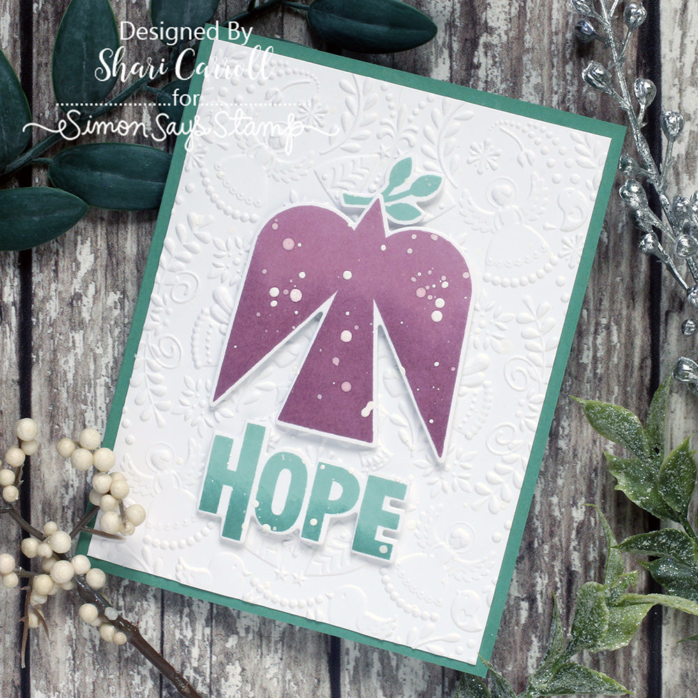 Simon Says Stamps and Dies Peacebird Bundle set1094pb And Everything Nice Christmas Card