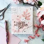 Simon Says Stamp Boho Flowers Wafer Dies sd510 STAMPtember Peach Mother's Day Card Emily Midgett | color-code:ALT03