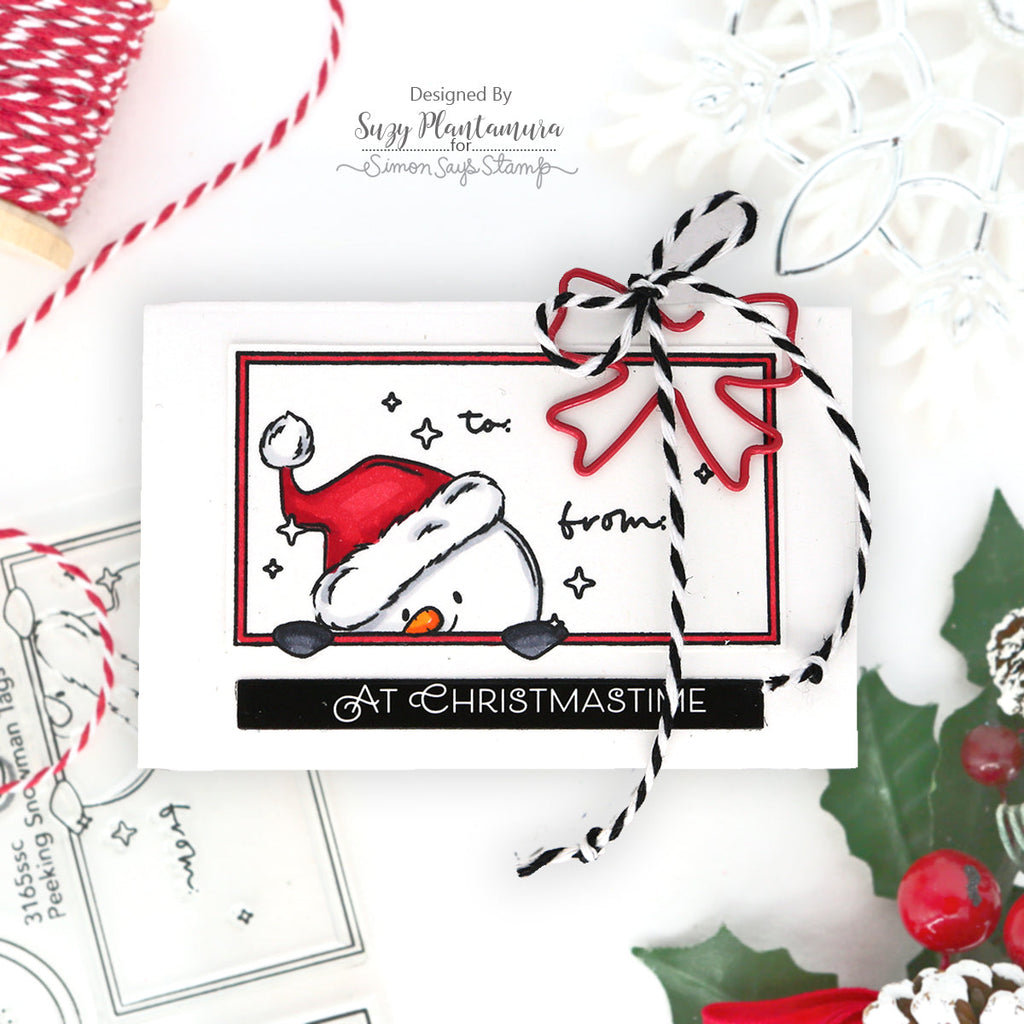 Simon Says Stamps and Dies Peeking Snowmen Tags set898ps DieCember Christmas Tag | color-code:ALT06