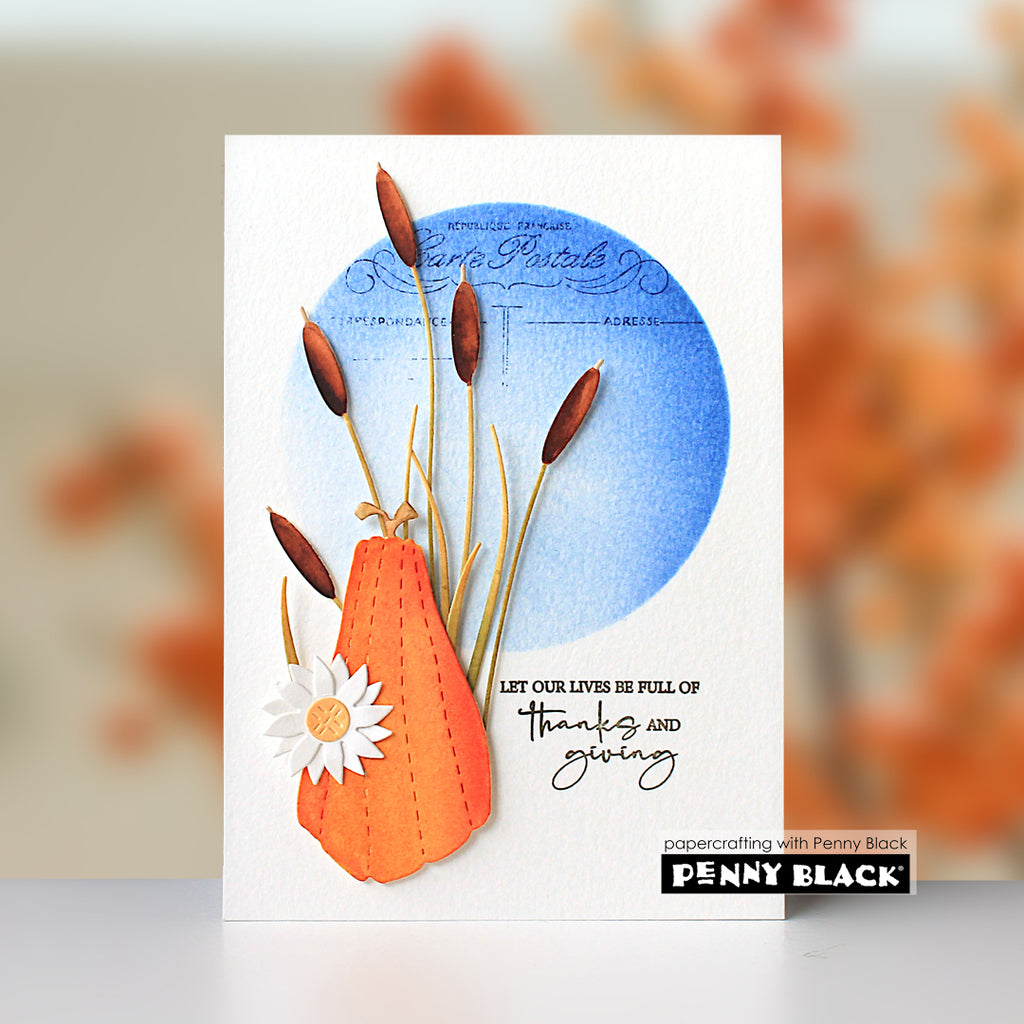 Penny Black Abstract Pumpkins Dies 51-939 thanks