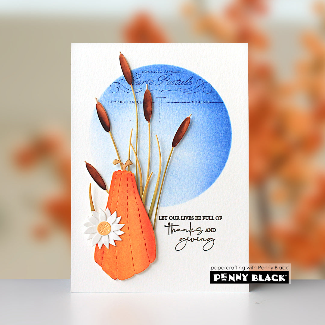 Penny Black Abstract Pumpkins Dies 51-939 thanks