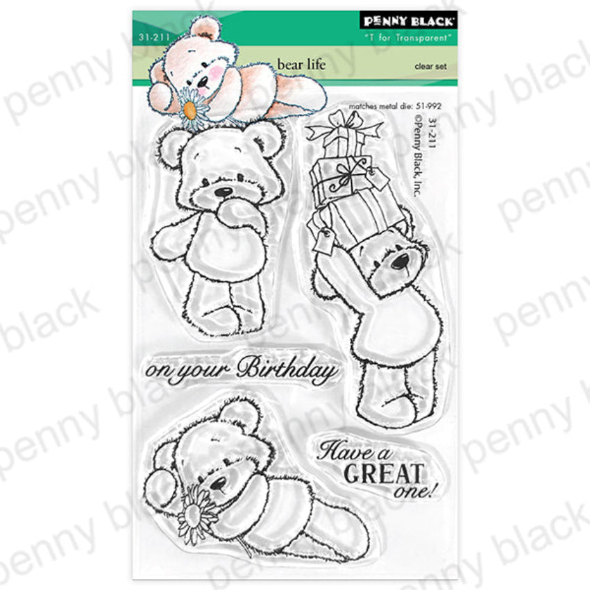 Penny Black Bear Life Clear Stamps 31-211