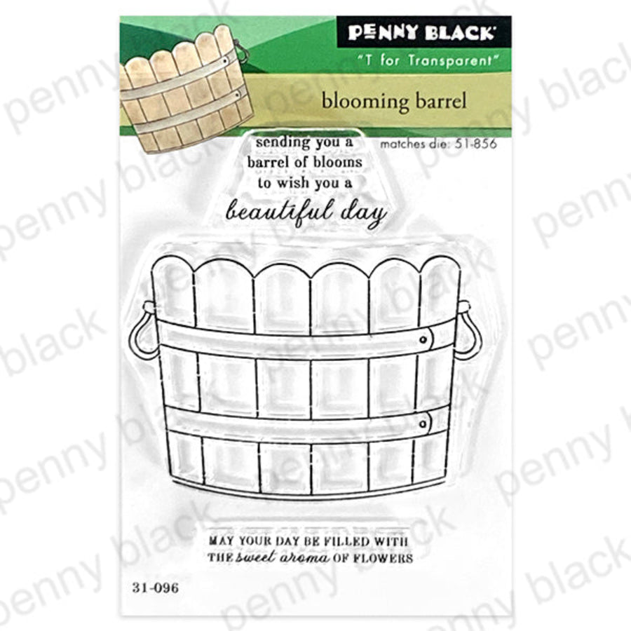 Penny Black Blooming Barrel Clear Stamps 31-096