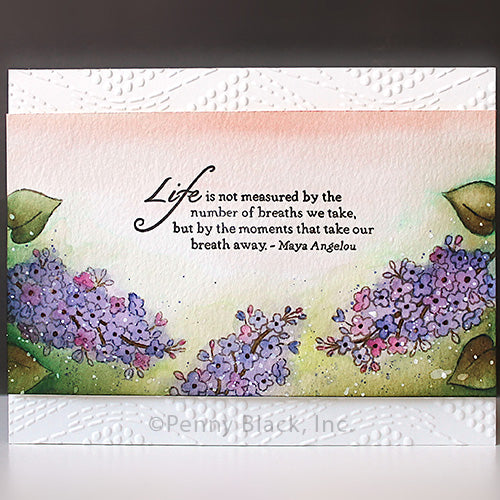 Penny Black Breathtaking Lilacs Clear Stamp and Die Set purple