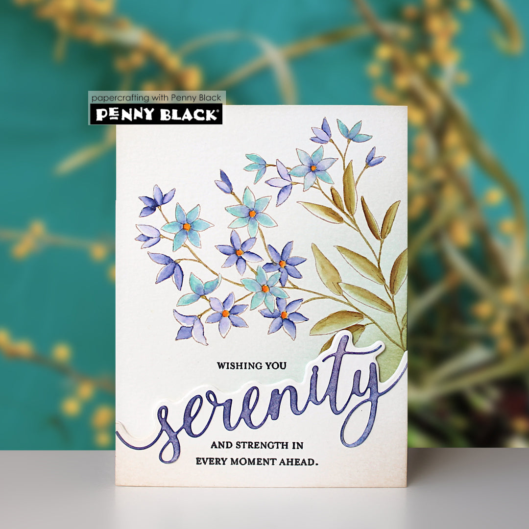 Penny Black Bright Moments Clear Stamps 31-195 wishing you serenity