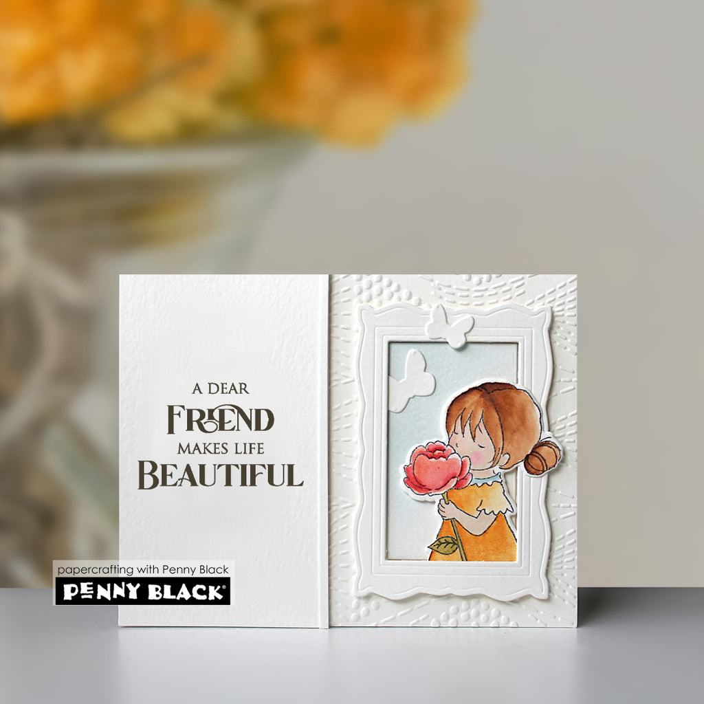 Penny Black Brighter Clear Stamp and Die Set dear friend