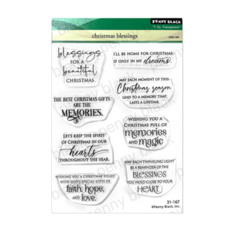 Penny Black Christmas Blessings Clear Stamps 31-167