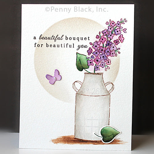 Penny Black Country Bouquet Clear Stamp and Die Set butterfly
