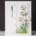 Penny Black Curvature Dies 51-903 white flowers