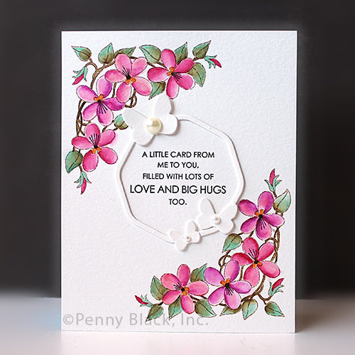 Penny Black Floral Vines Cut Out Dies 51-907 pink
