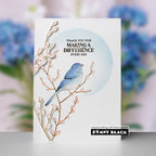 Penny Black Flutter Clear Stamp and Die Set blue bird