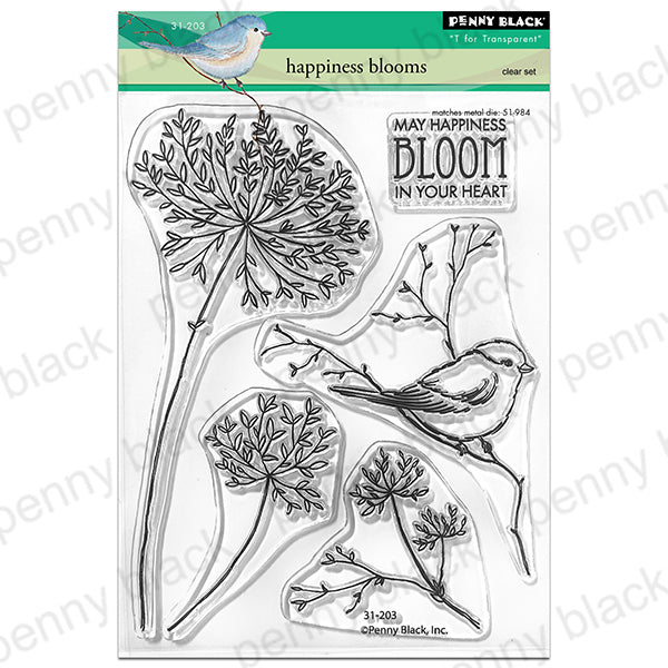 Penny Black Happiness Blooms Clear Stamps 31-203