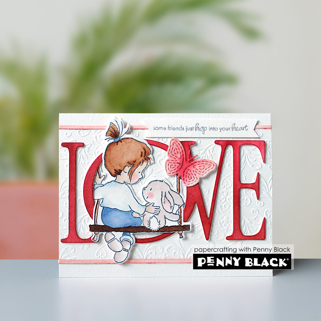 Penny Black Heart Hops Cut Out Dies 51-969 love