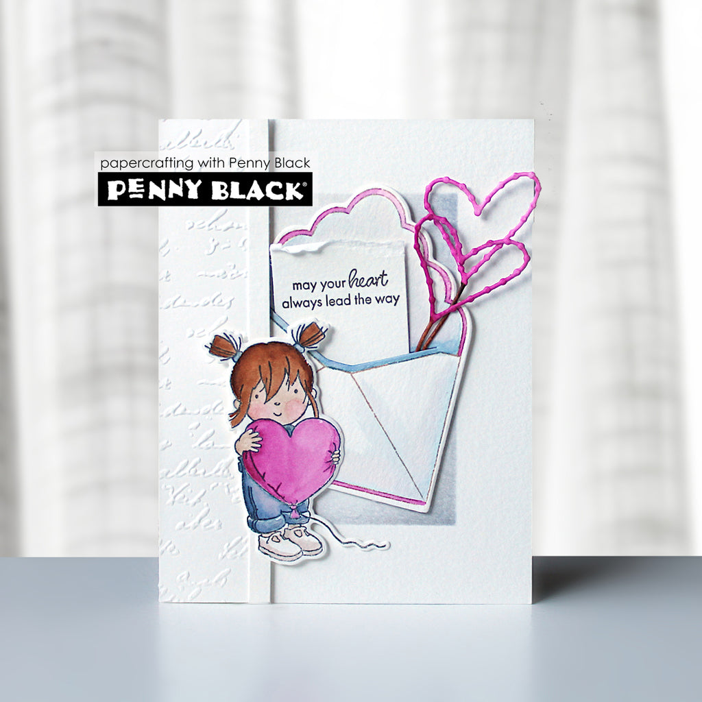 Penny Black Heart Trio Thin Metal Creative Dies 51-962 balloon
