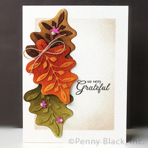 Penny Black Leaf Layers Dies 51-787*