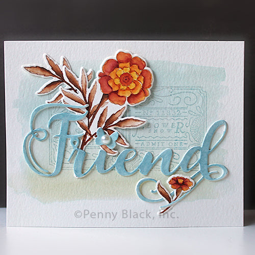 Penny Black Marigolds Clear Stamps 31-103 flowers