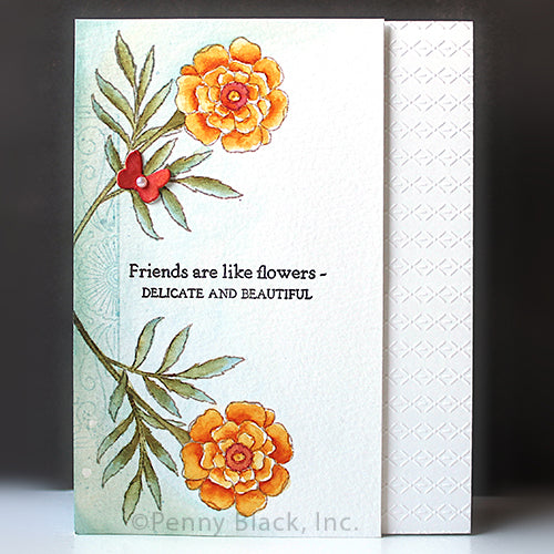 Penny Black Marigolds Clear Stamps 31-103 friends