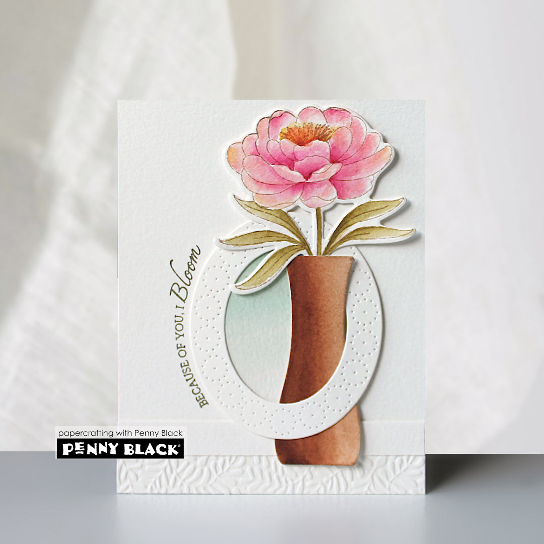 Penny Black Peonies Clear Stamps 31-117 bloom