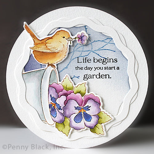 Penny Black Perch Clear Stamps 31-132 garden