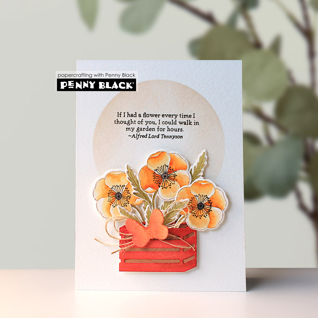 Penny Black Poppies Clear Stamps 31-111 garden