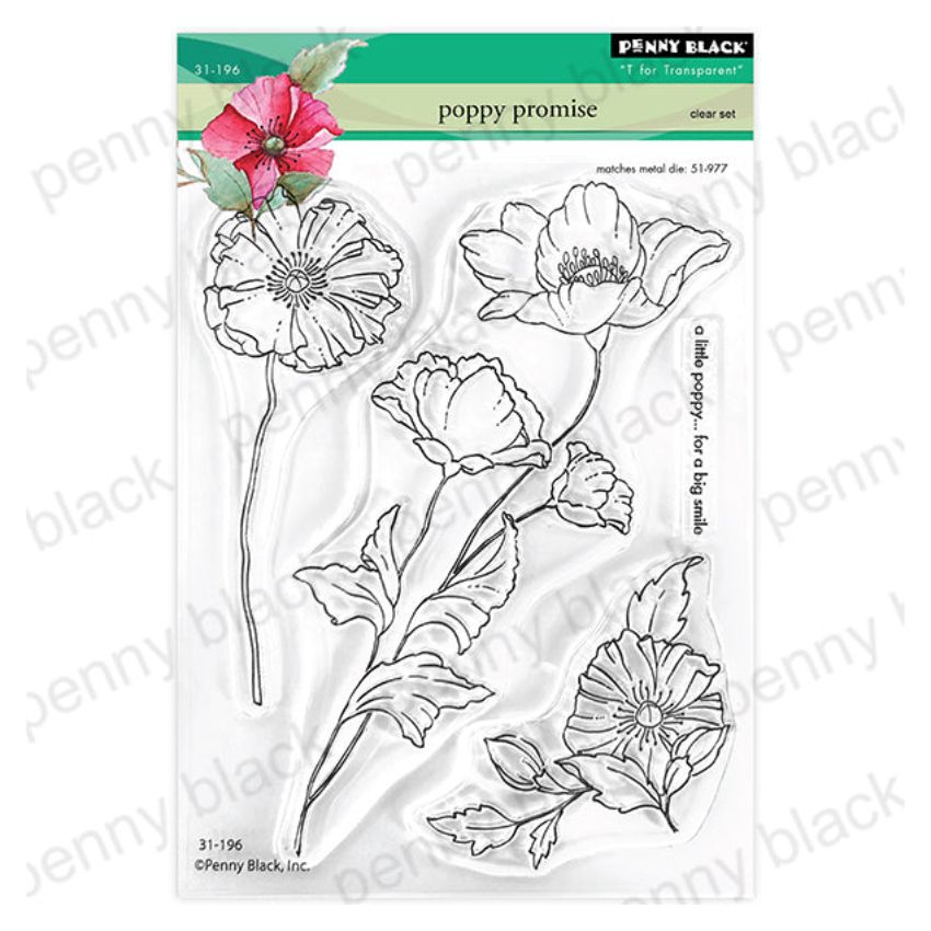 Penny Black Poppy Promise Clear Stamps 31-196