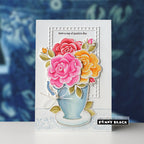 Penny Black Positivi-Tea Clear Stamps 31-116 roses