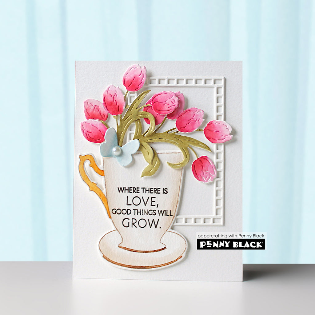 Penny Black Positivi-Tea Clear Stamps 31-116 tulips