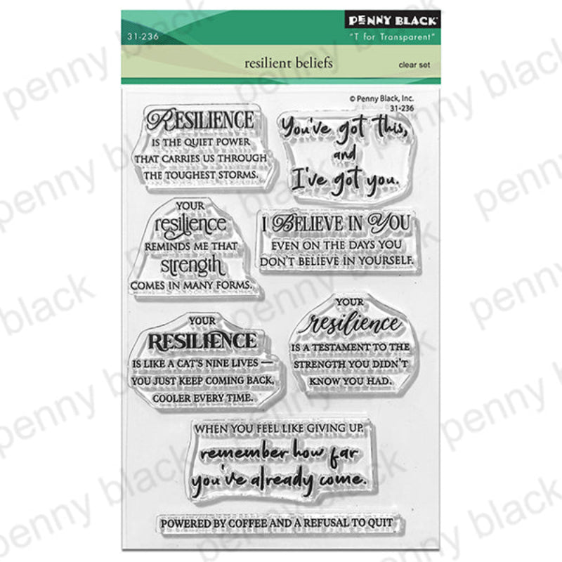 Penny Black Resilient Beliefs Clear Stamps 31-236